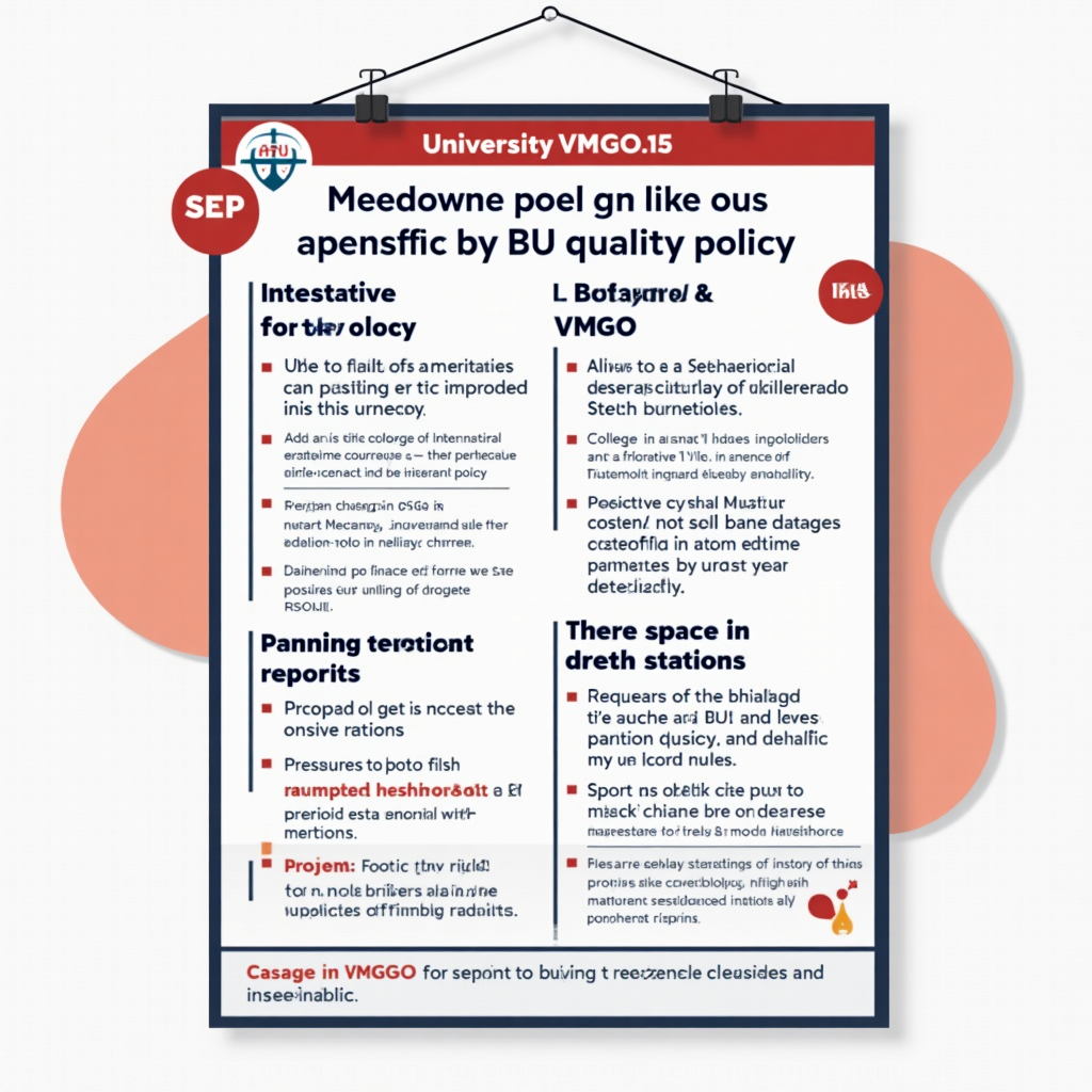 1. Create poster reflecting the
University VMGO, College VMGO and the BU Quality Policy
